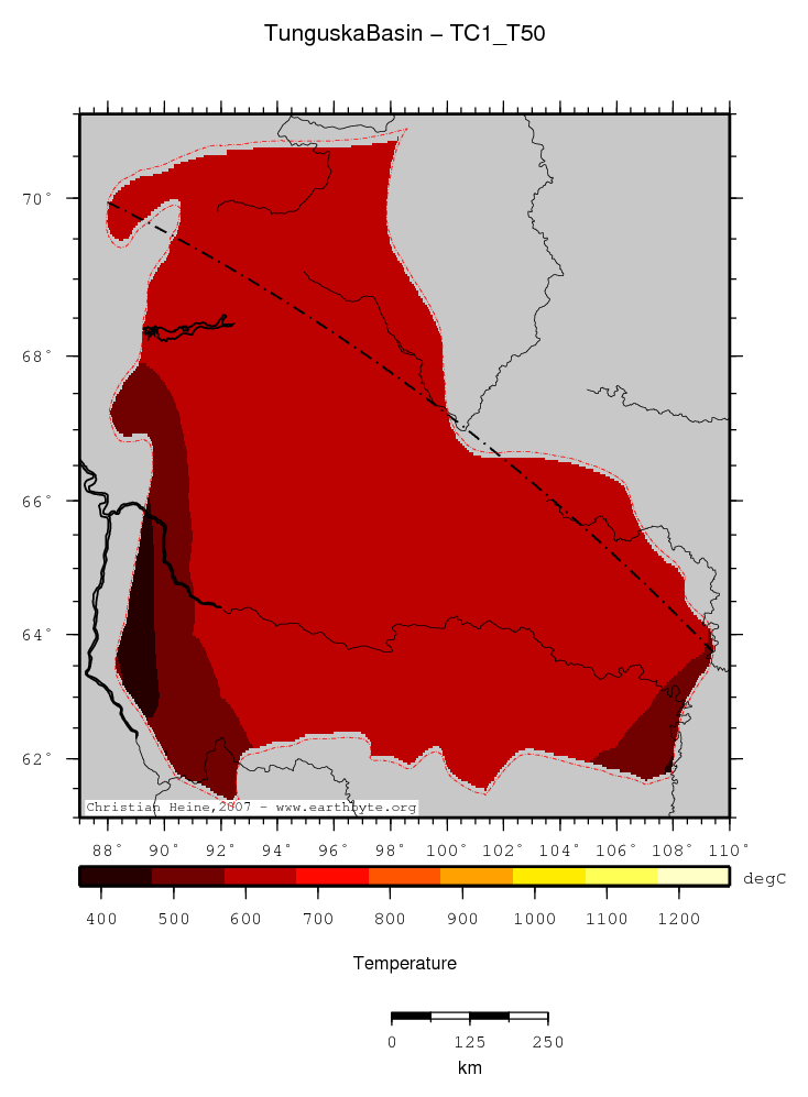 Tunguska Basin location map