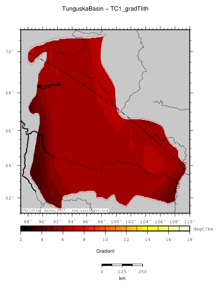 Tunguska Basin location map