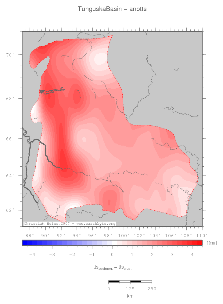 Tunguska Basin location map