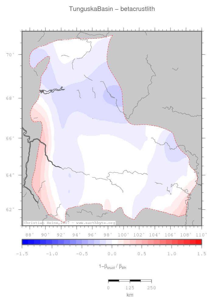 Tunguska Basin location map