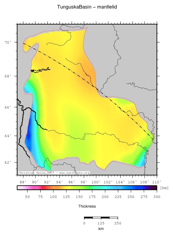 Tunguska Basin location map