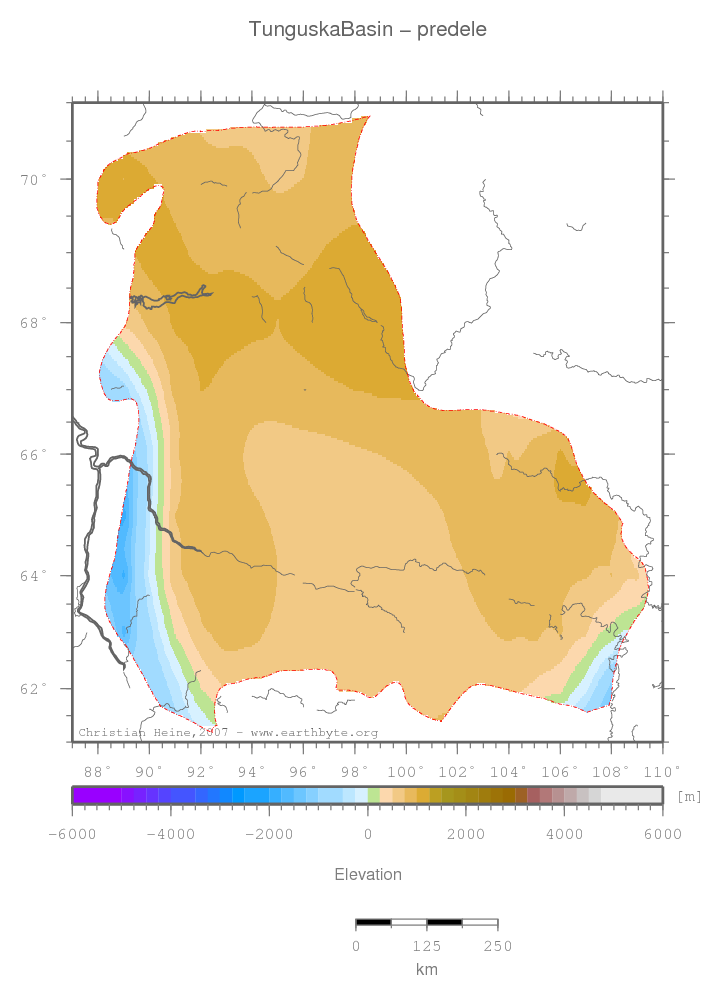 Tunguska Basin location map