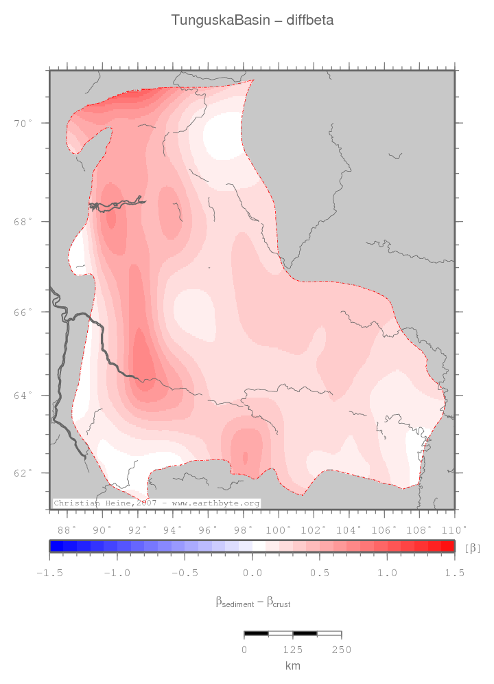 Tunguska Basin location map