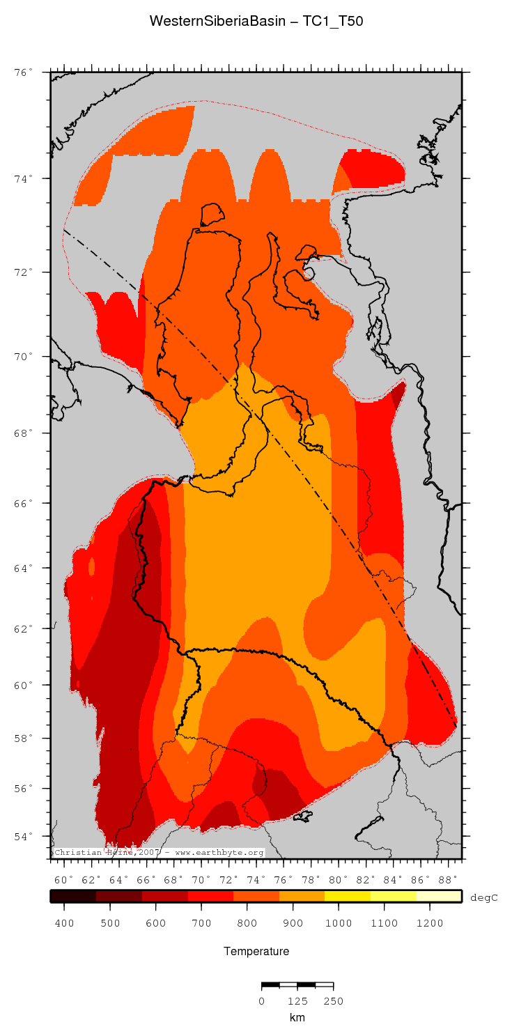 Western Siberia Basin location map