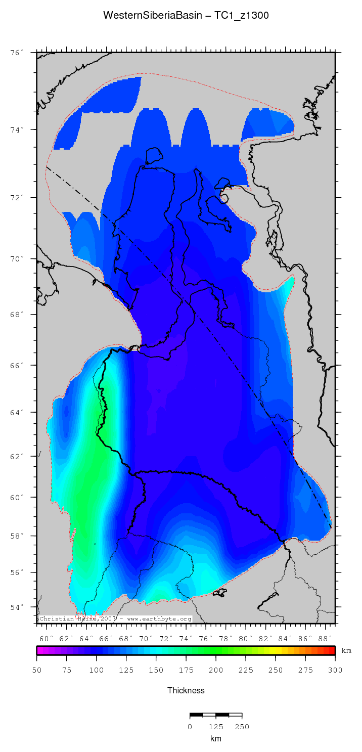 Western Siberia Basin location map