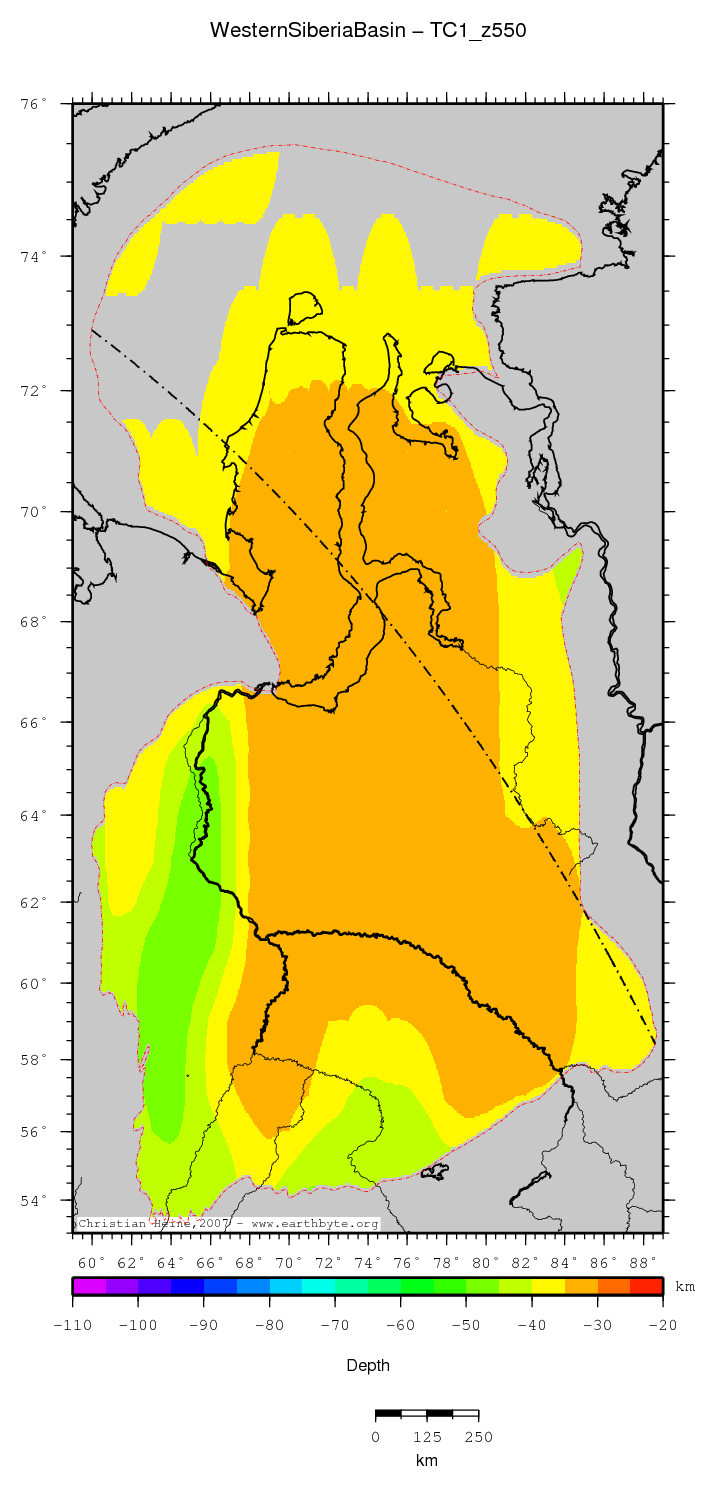 Western Siberia Basin location map