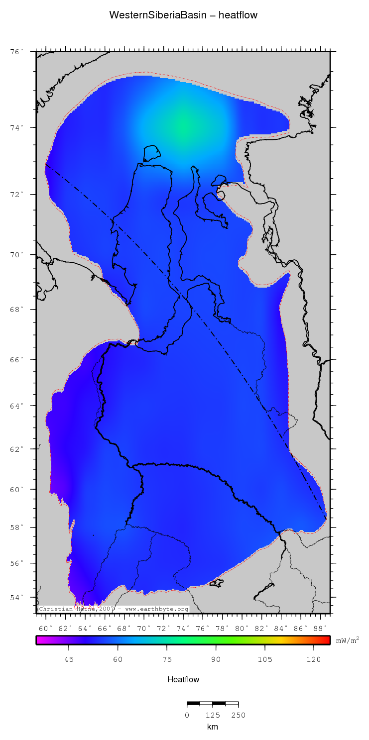 Western Siberia Basin location map