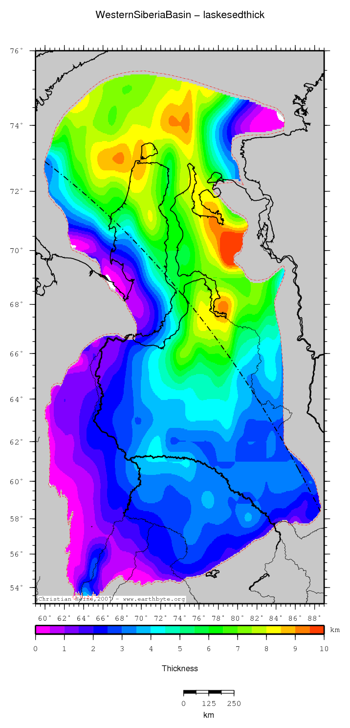 Western Siberia Basin location map