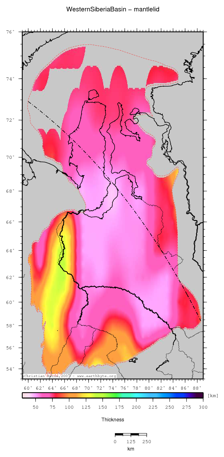 Western Siberia Basin location map