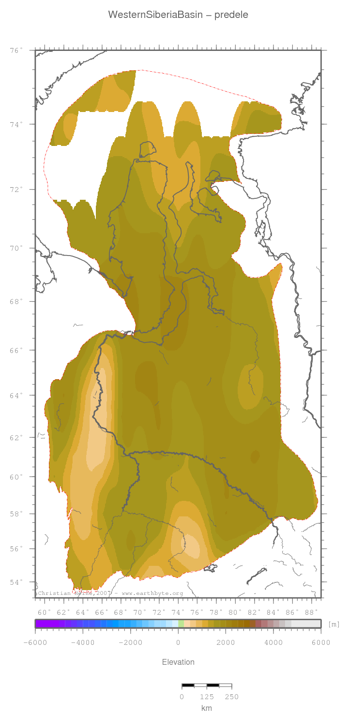 Western Siberia Basin location map