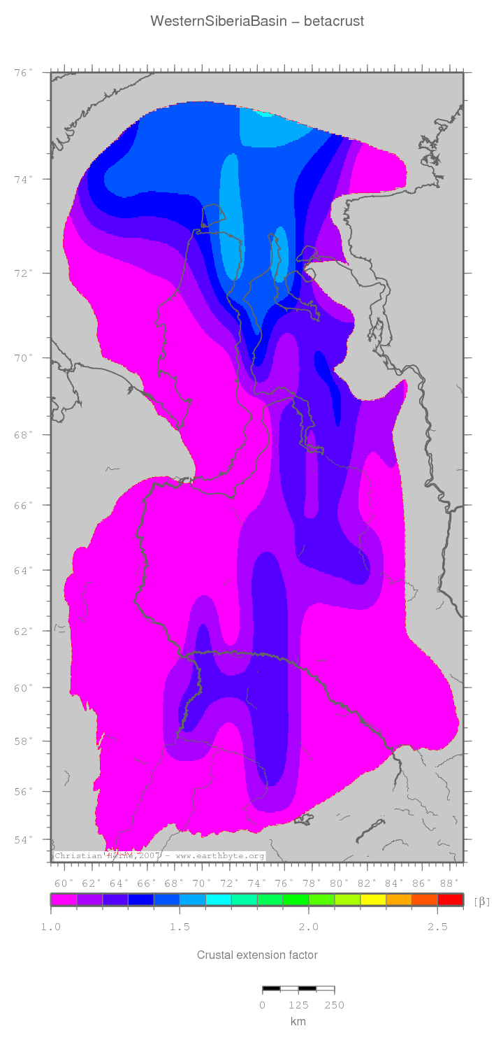 Western Siberia Basin location map