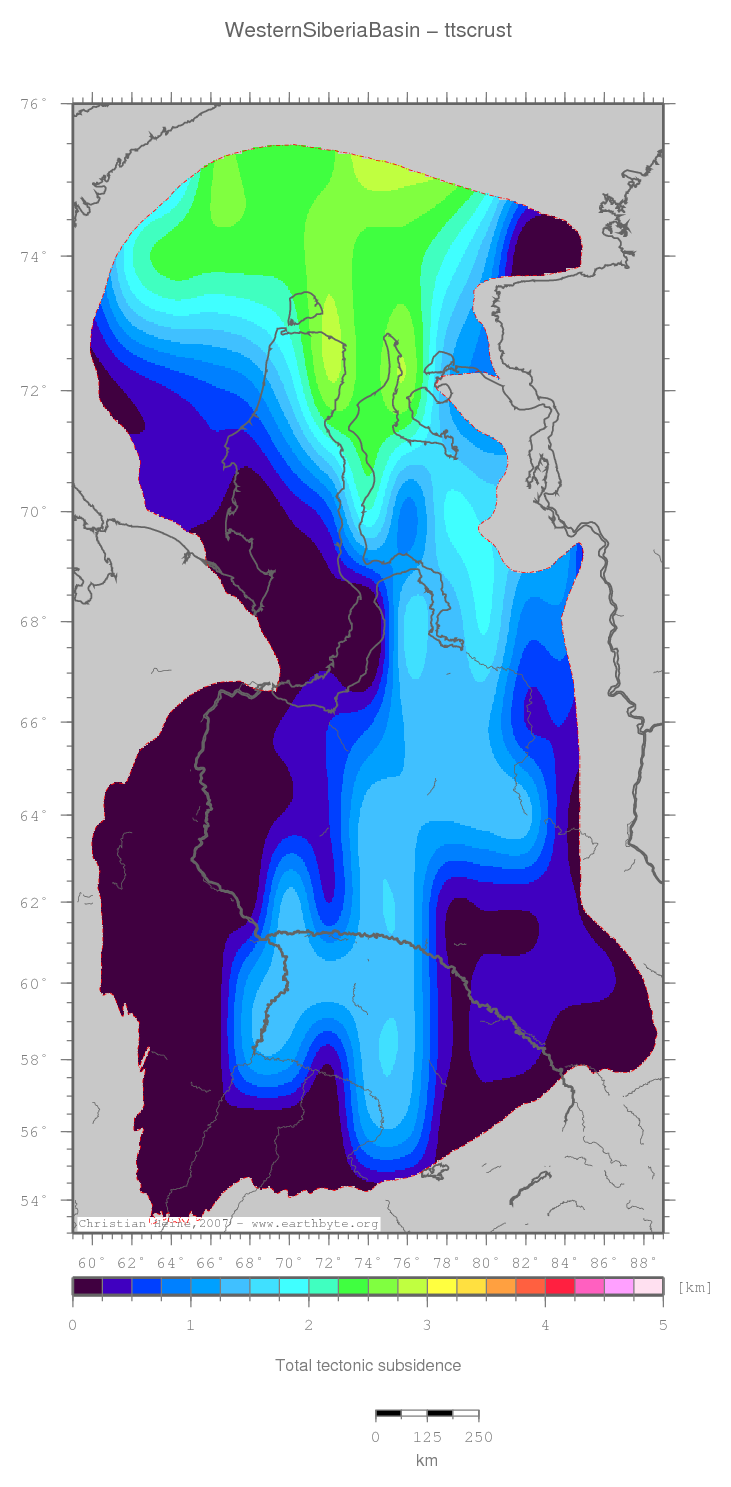 Western Siberia Basin location map