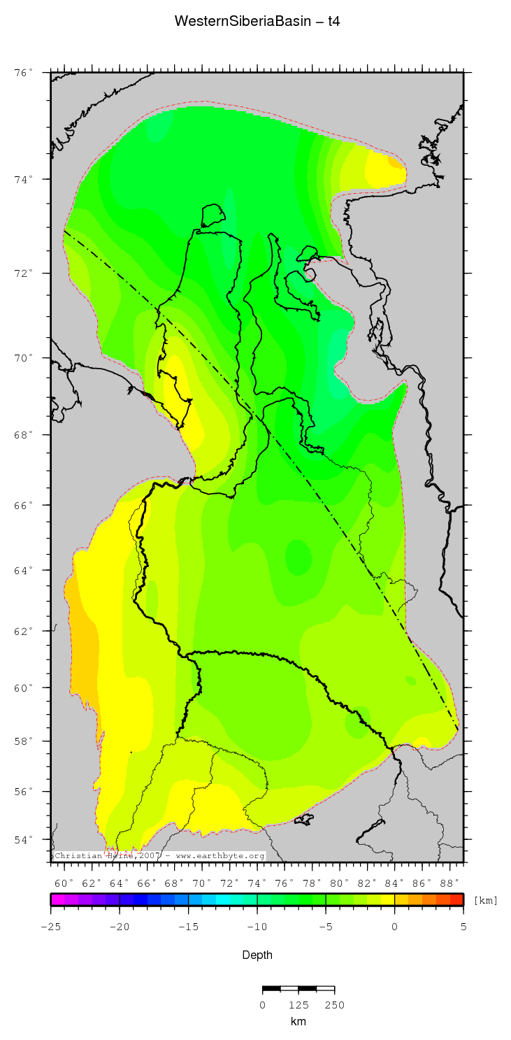 Western Siberia Basin location map