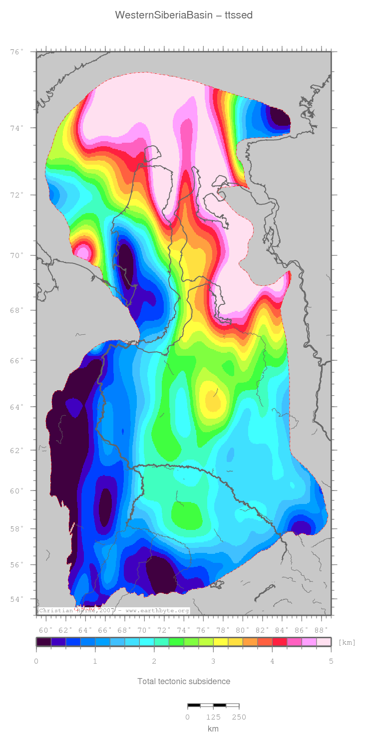 Western Siberia Basin location map