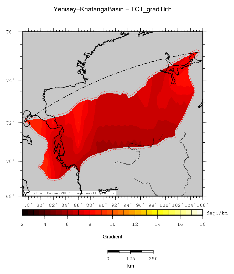 Yenisey-Khatanga Basin location map