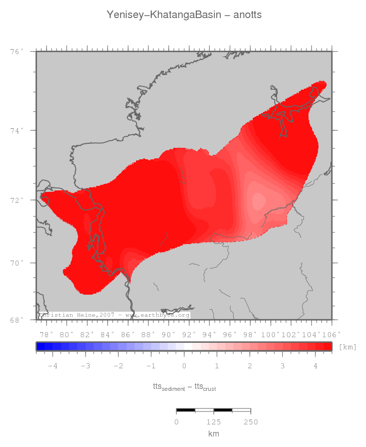 Yenisey-Khatanga Basin location map