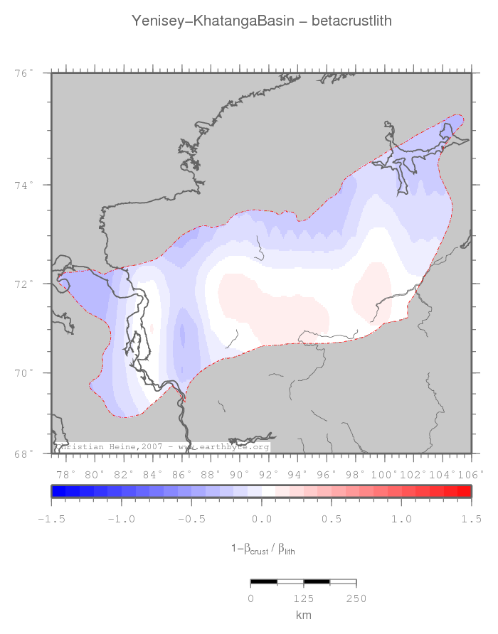 Yenisey-Khatanga Basin location map