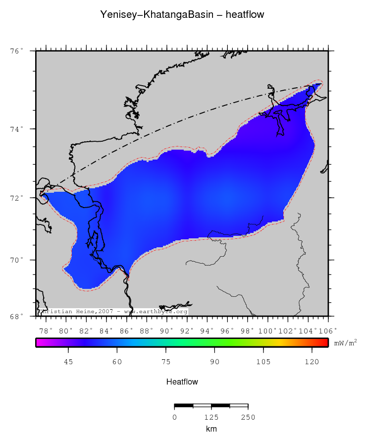 Yenisey-Khatanga Basin location map