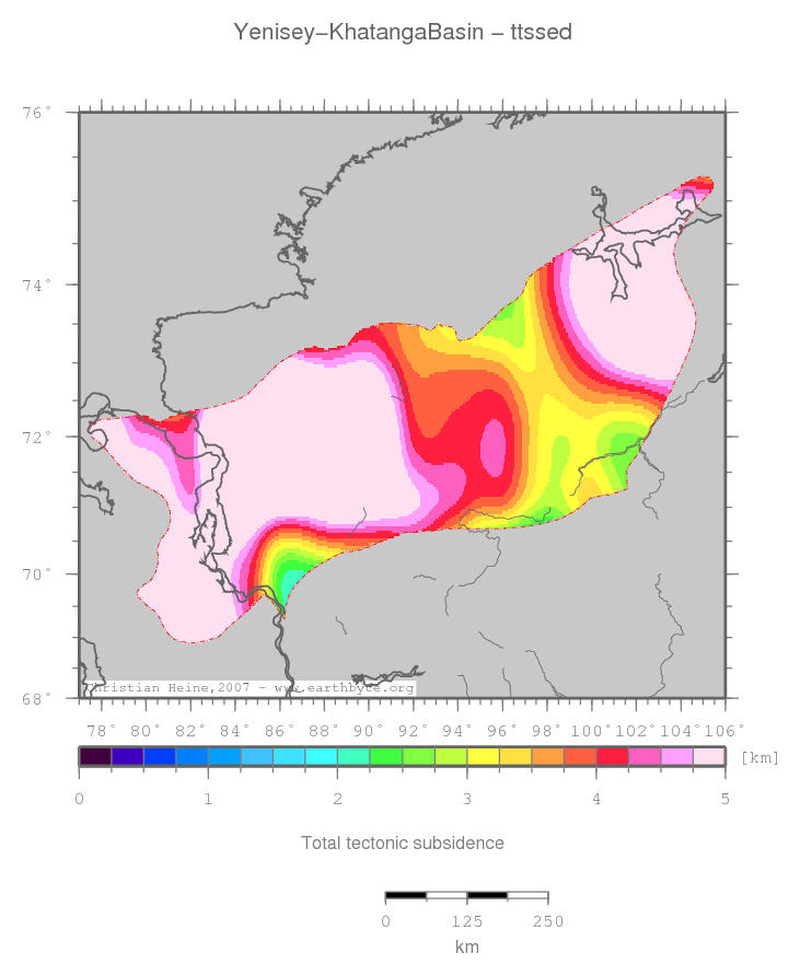 Yenisey-Khatanga Basin location map