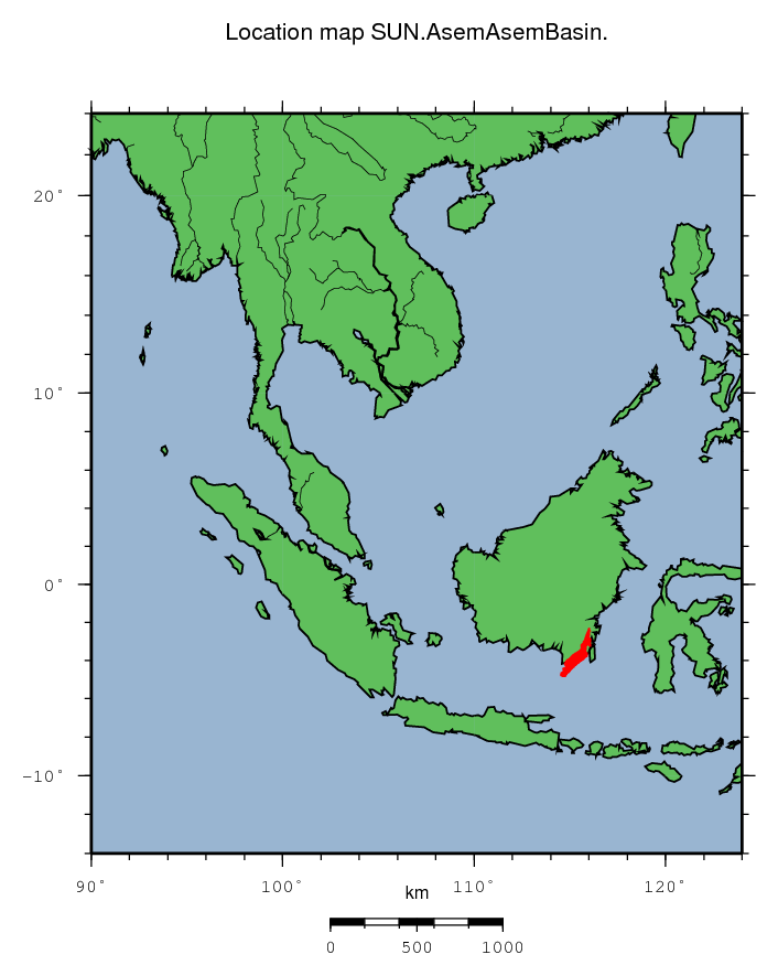 Asem Asem Basin location map