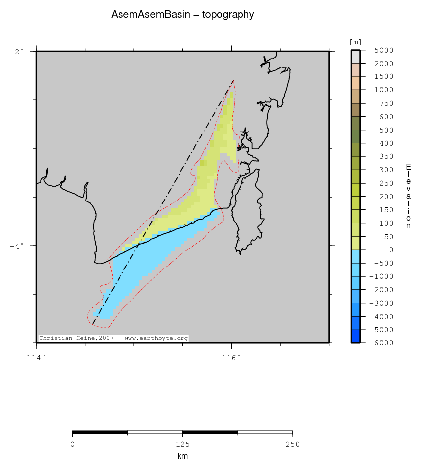 Asem Asem Basin location map