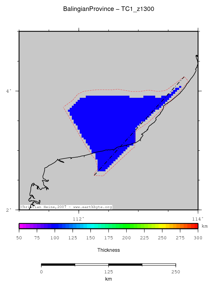 Balingian Province location map