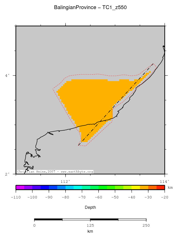 Balingian Province location map