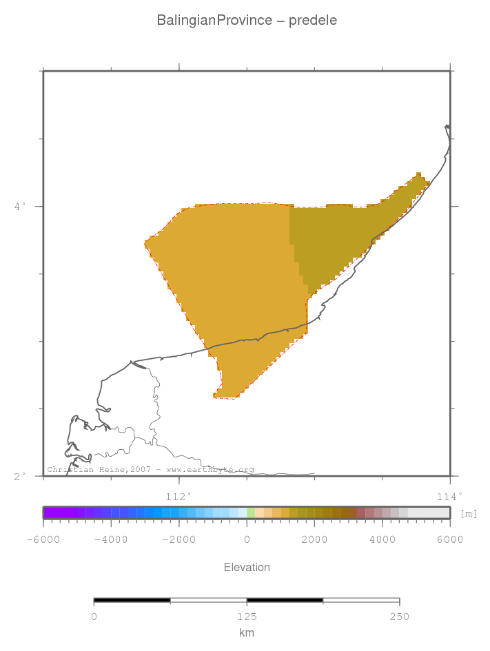 Balingian Province location map