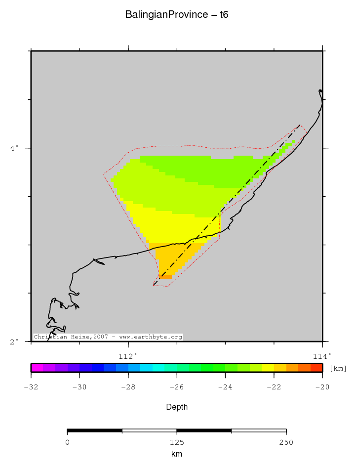 Balingian Province location map