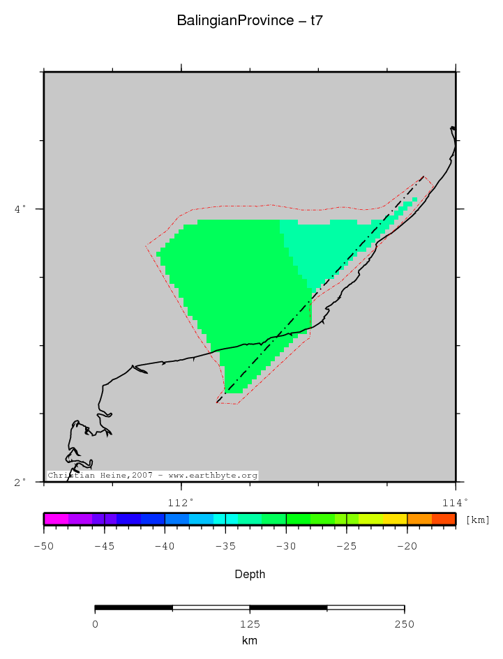 Balingian Province location map