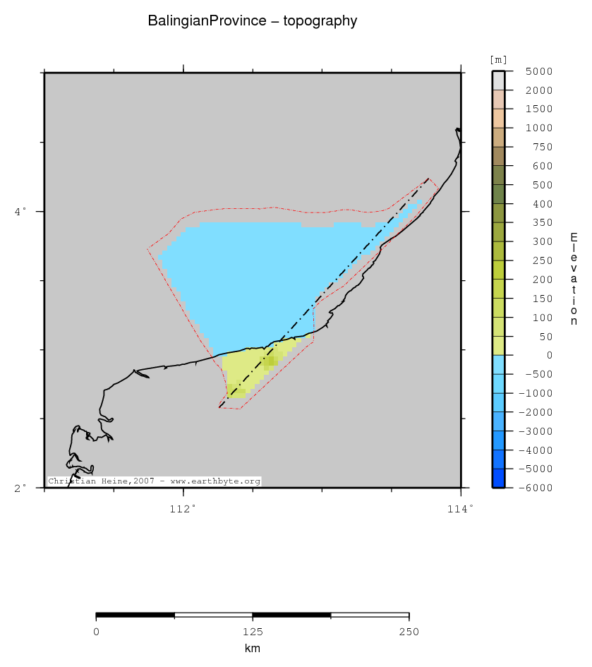 Balingian Province location map