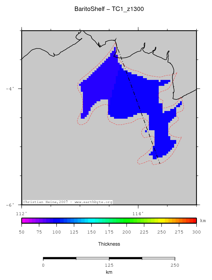 Barito Shelf location map