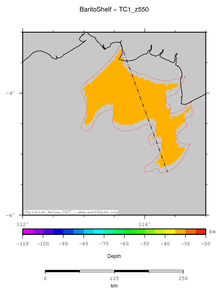 Barito Shelf location map