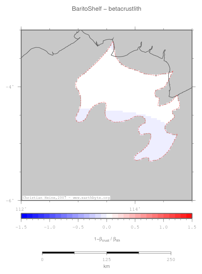 Barito Shelf location map