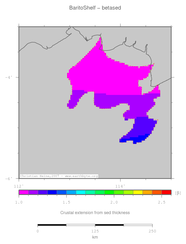 Barito Shelf location map