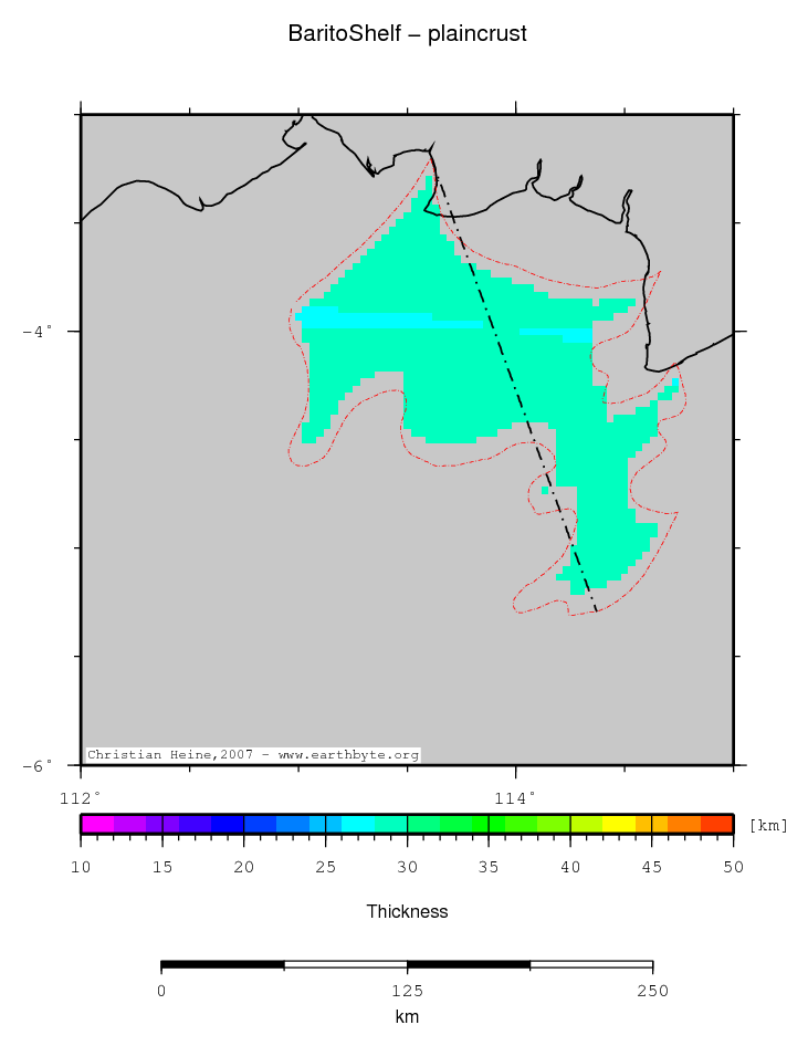 Barito Shelf location map