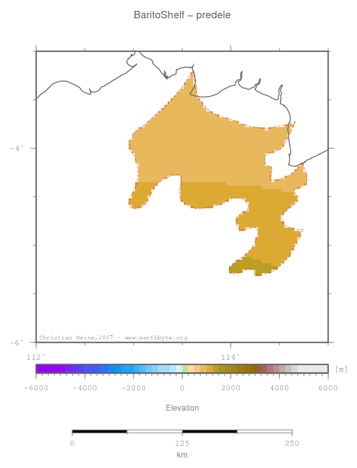 Barito Shelf location map