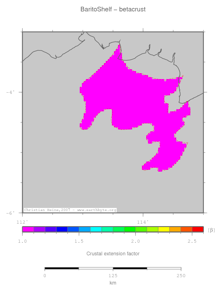 Barito Shelf location map