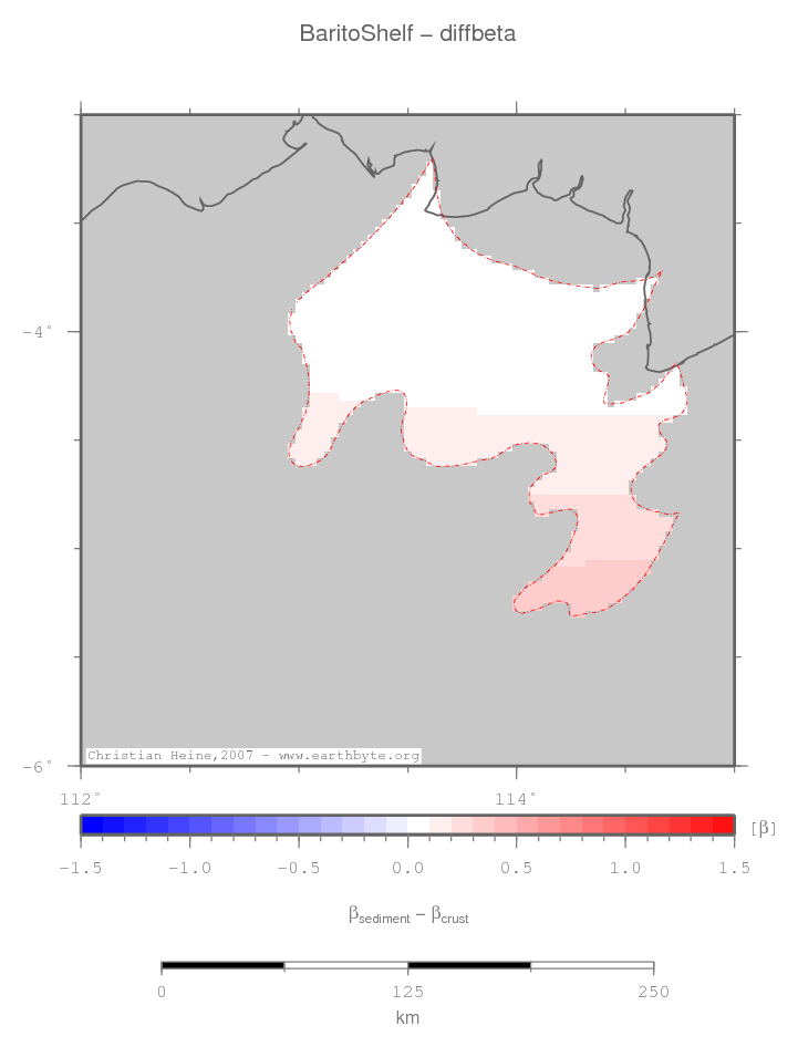 Barito Shelf location map