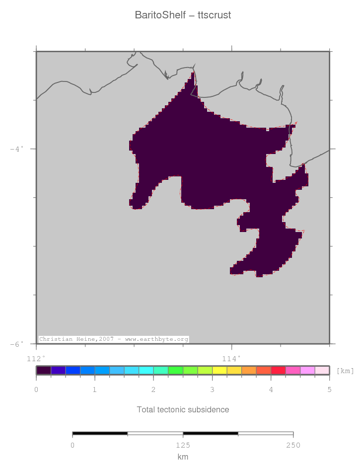 Barito Shelf location map