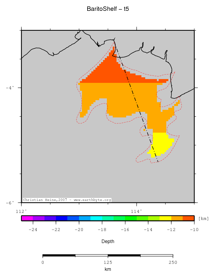 Barito Shelf location map