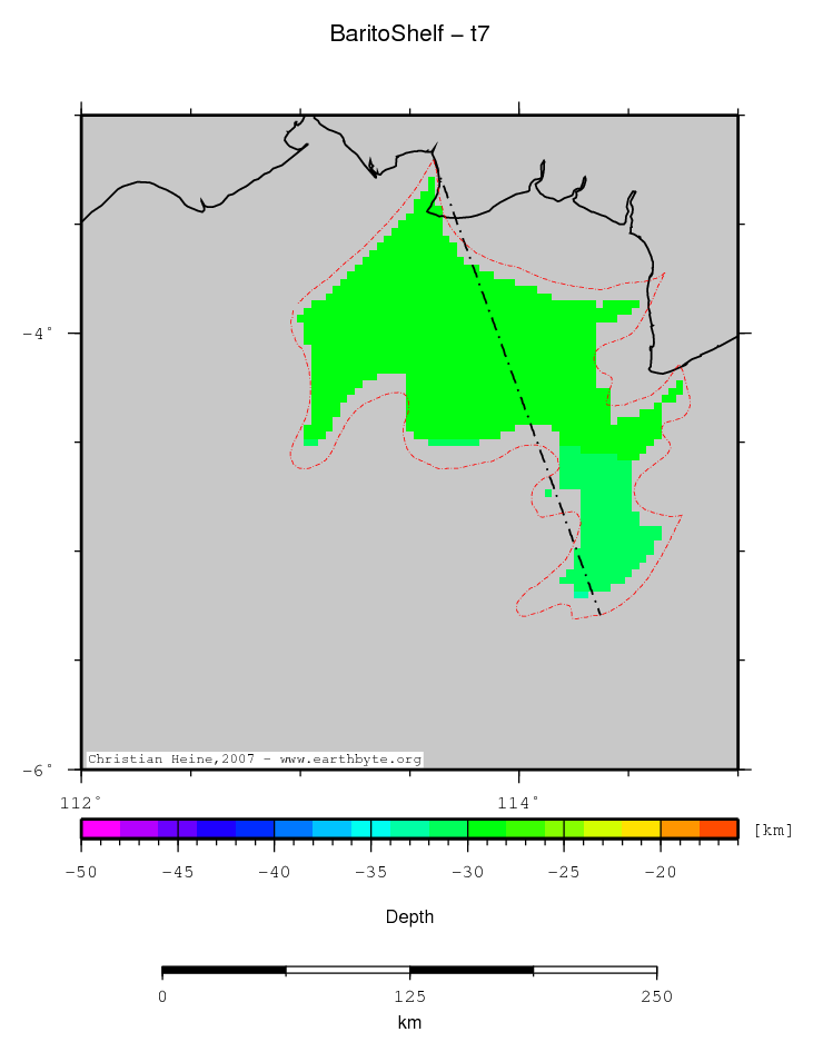 Barito Shelf location map