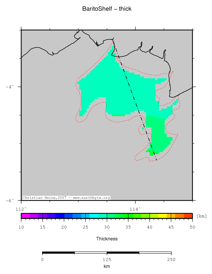 Barito Shelf location map