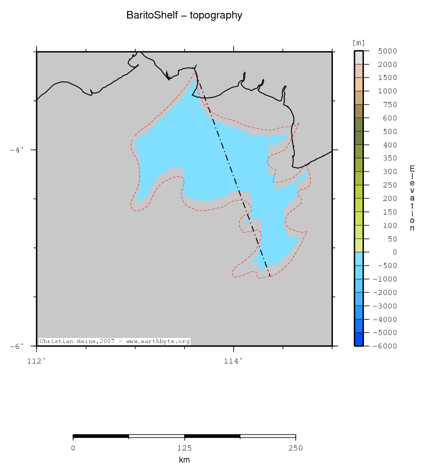 Barito Shelf location map