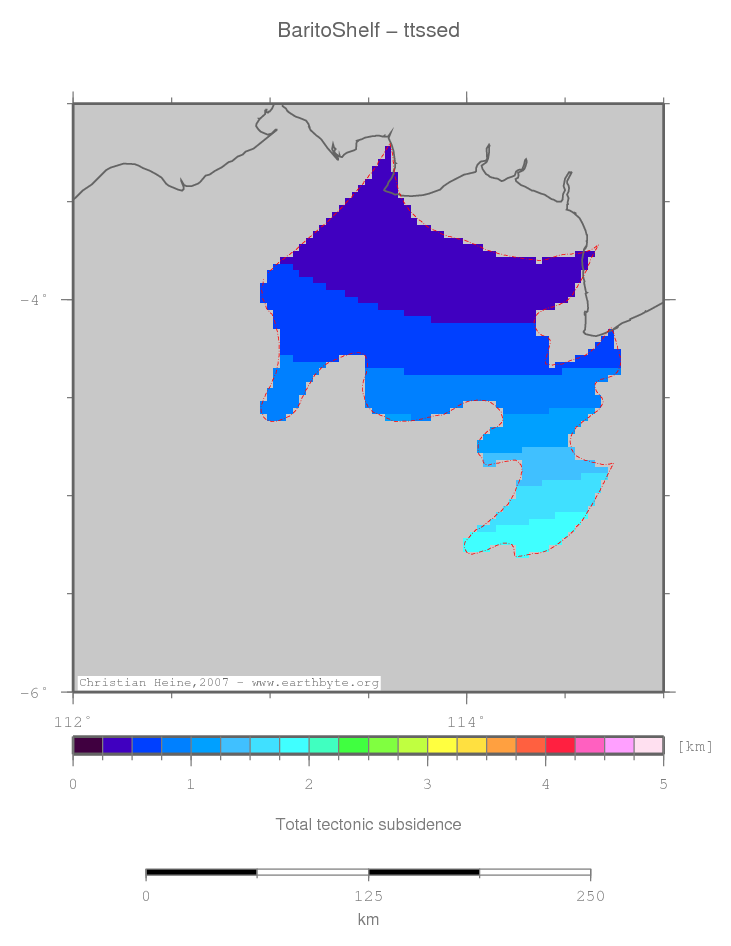 Barito Shelf location map