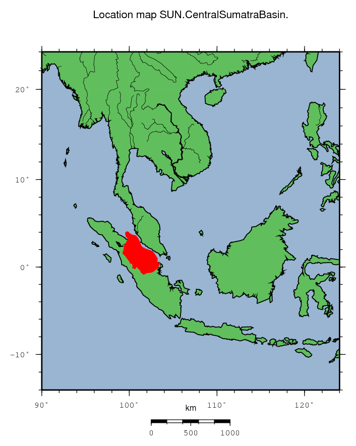 Central Sumatra Basin location map