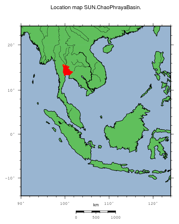 Chao Phraya Basin location map