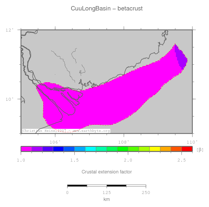 Cuu Long Basin location map