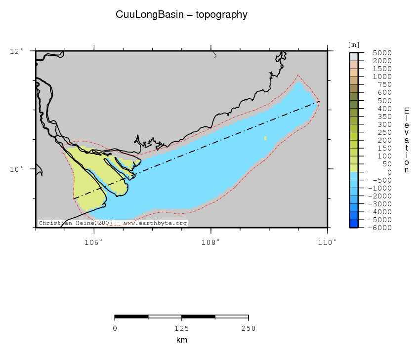Cuu Long Basin location map