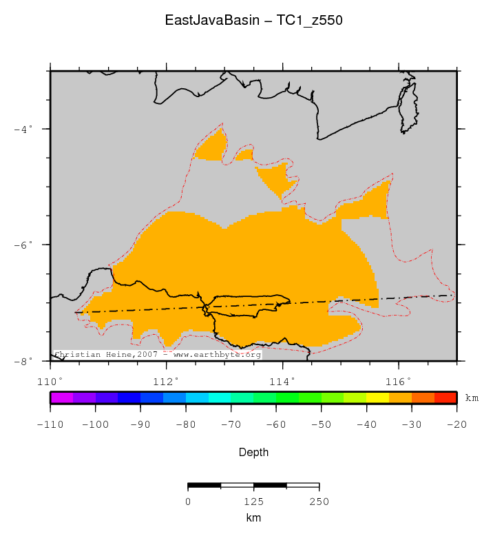 East Java Basin location map